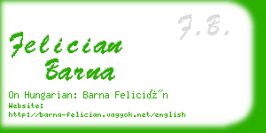 felician barna business card